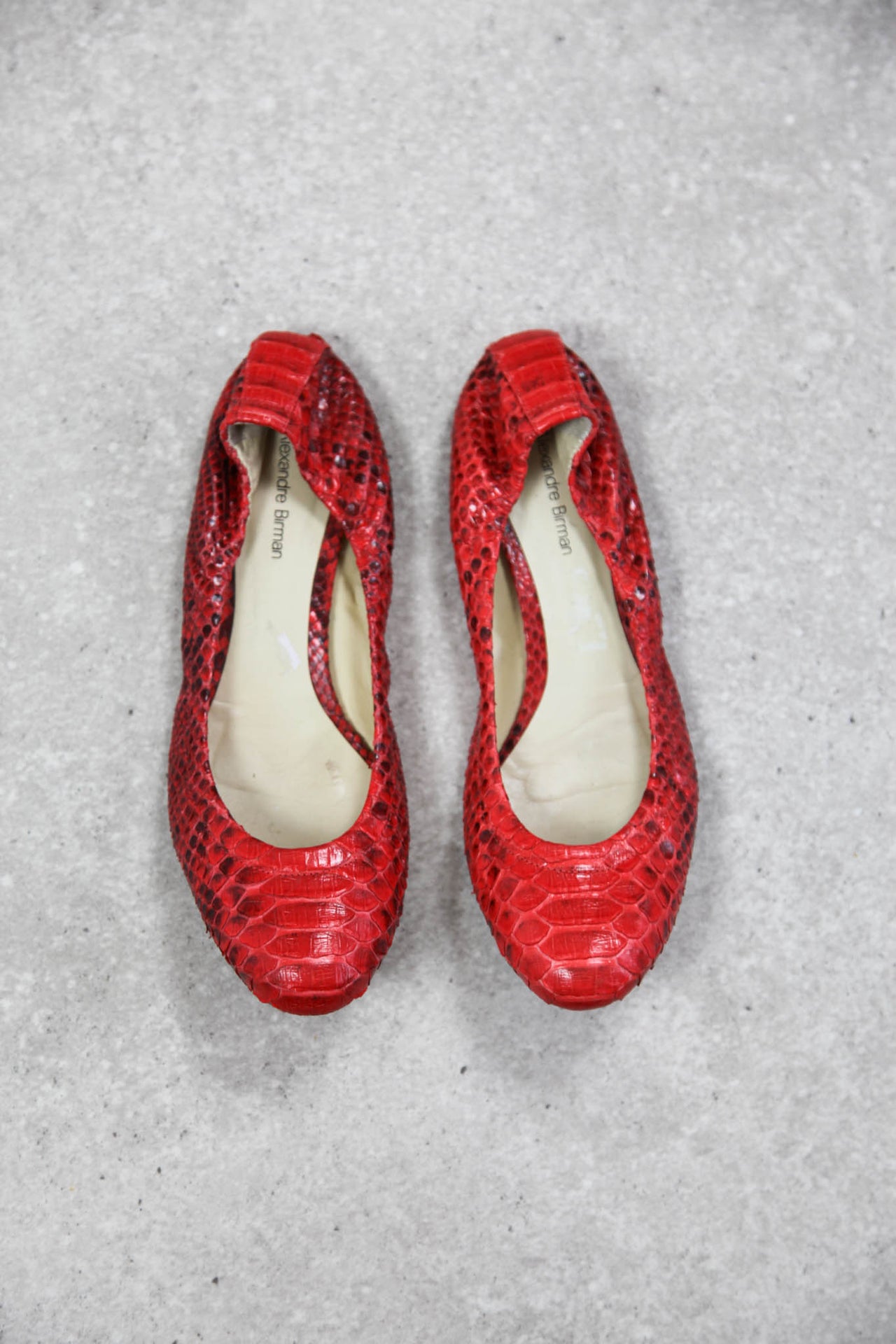 Alexandre Birman Red Leather Flats (EU40/ UK7) // RRP £350