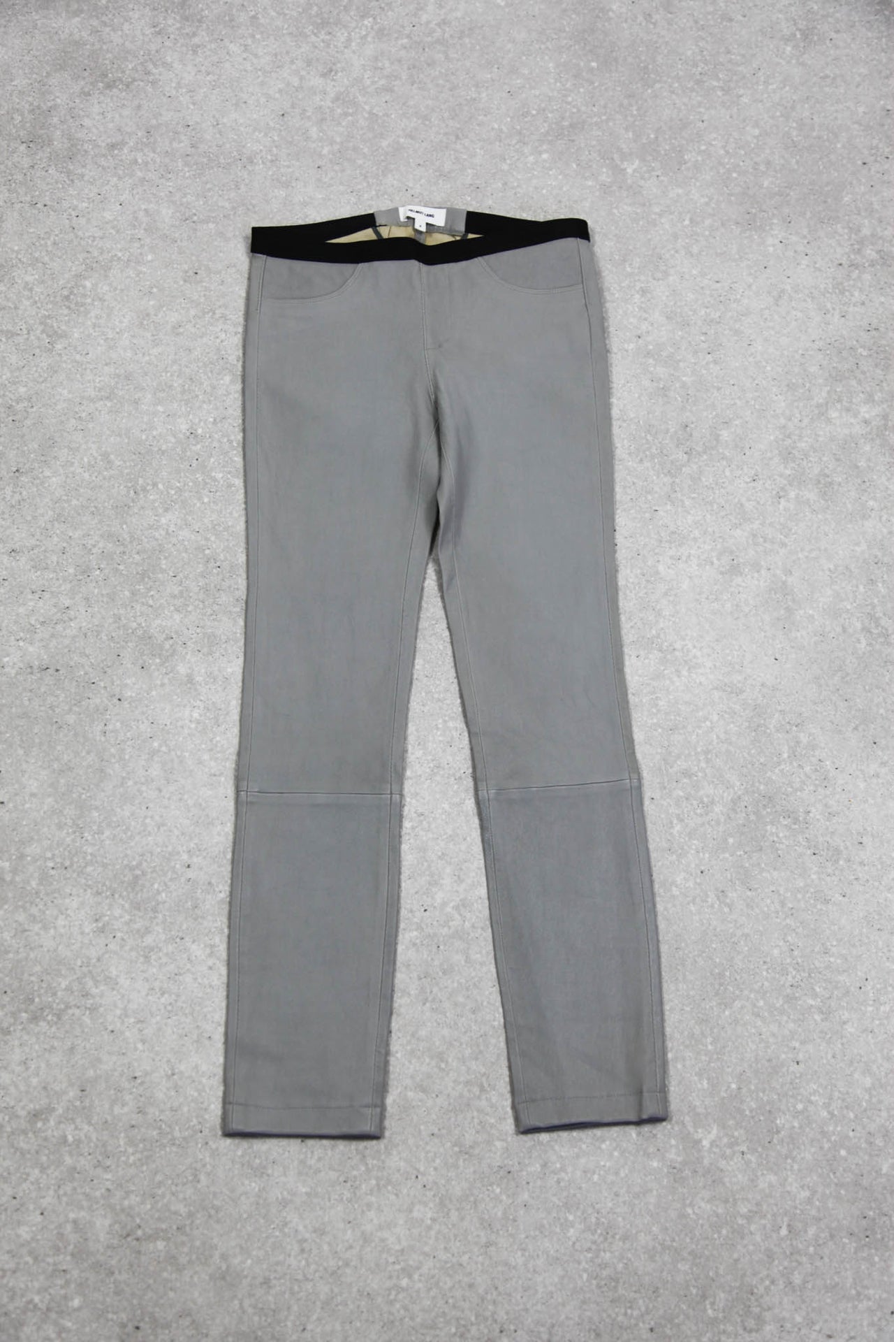 Helmut Lang Stone Grey Leather Pants (XS/S)