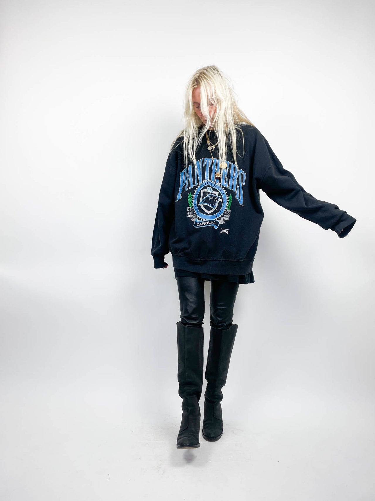 Made in USA Panthers Black Sweat (L/XL)