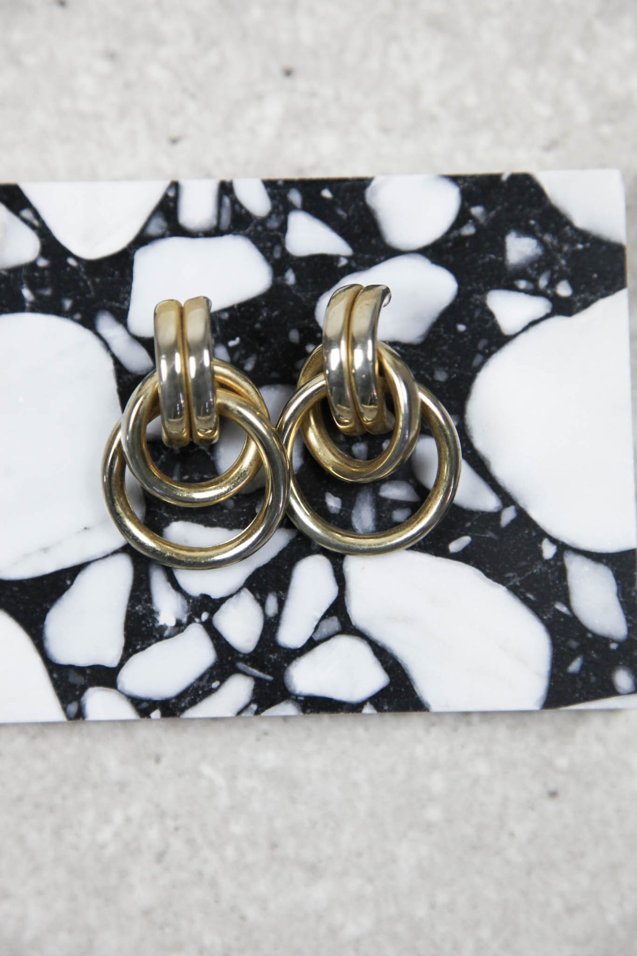 Chunky Vintage Brass Earrings