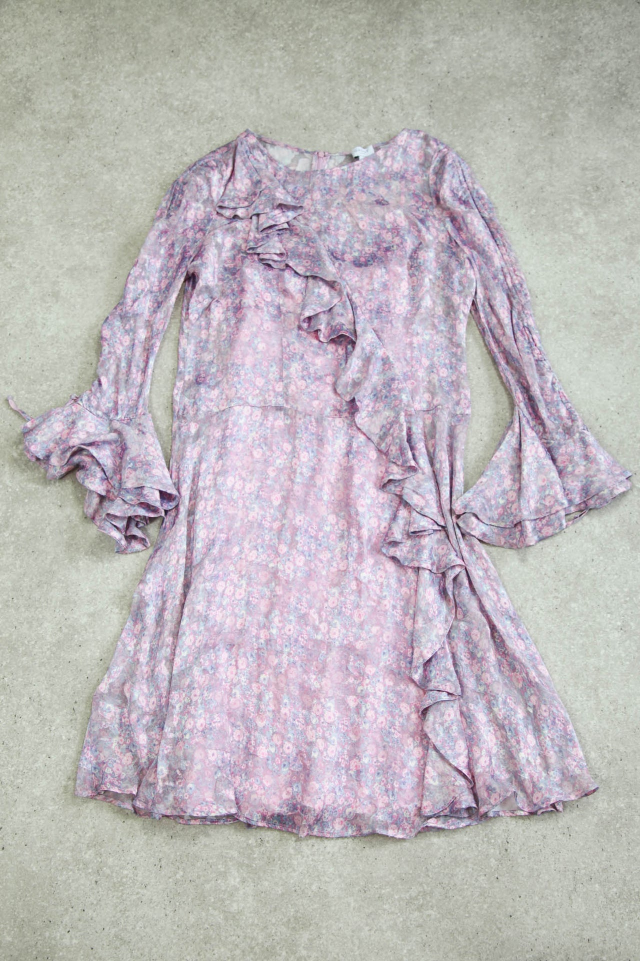 BNWT Ghost Floral Ruffle Pink & Purple Dress (L/XL)