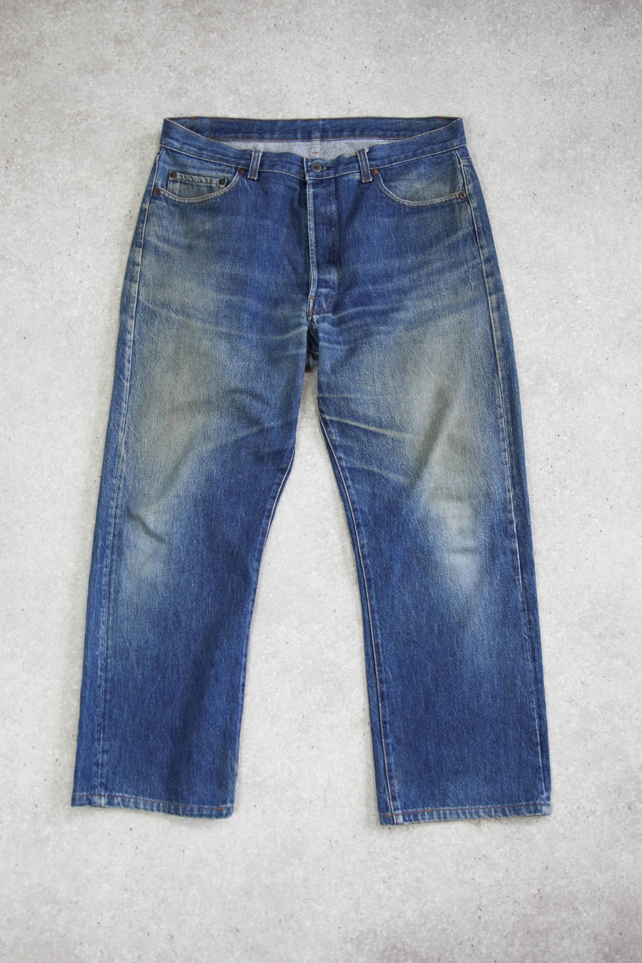 Levi's 501 Faded Dark Wash Jeans (W36 L28)