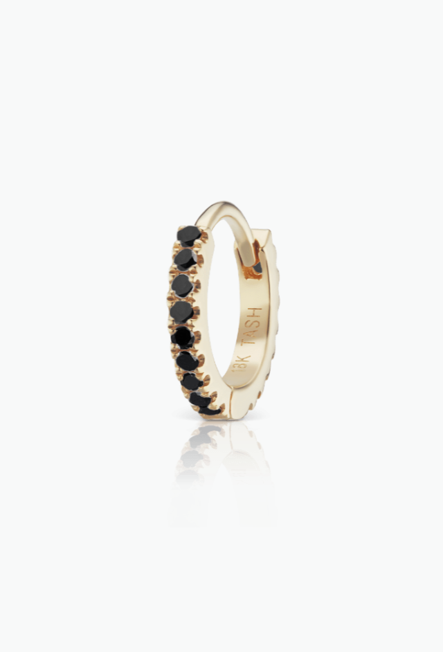 Maria Tash Yellow 18K Solid Gold + Black Diamonds (single) // RRP £535